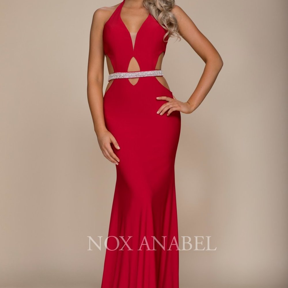 Stretch Georgette Back Zipper Dress NXA046